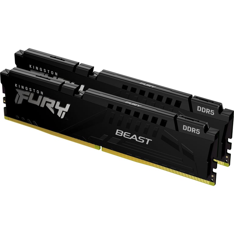 Модуль пам'яті для комп'ютера DDR5 16GB (2x8GB) 5200 MHz FURY Beast Black Kingston Fury (ex.HyperX) (KF552C40BBK2-16) - фото 2