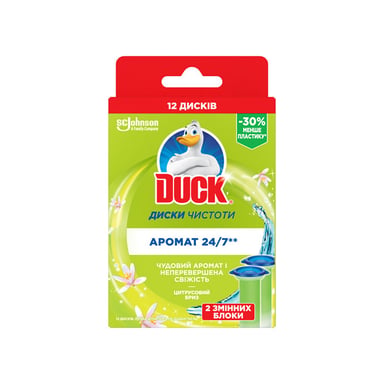 Туалетний блок Duck Диски чистоти Цитрусовий бриз змінний блок 2 шт. (5000204339703) - фото 1