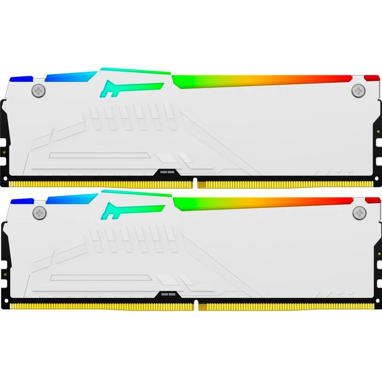 Модуль пам'яті для комп'ютера DDR5 32GB (2x16GB) 5600 MHz FURY Beast White RGB Kingston Fury (ex.HyperX) (KF556C40BWAK2-32) - фото 4
