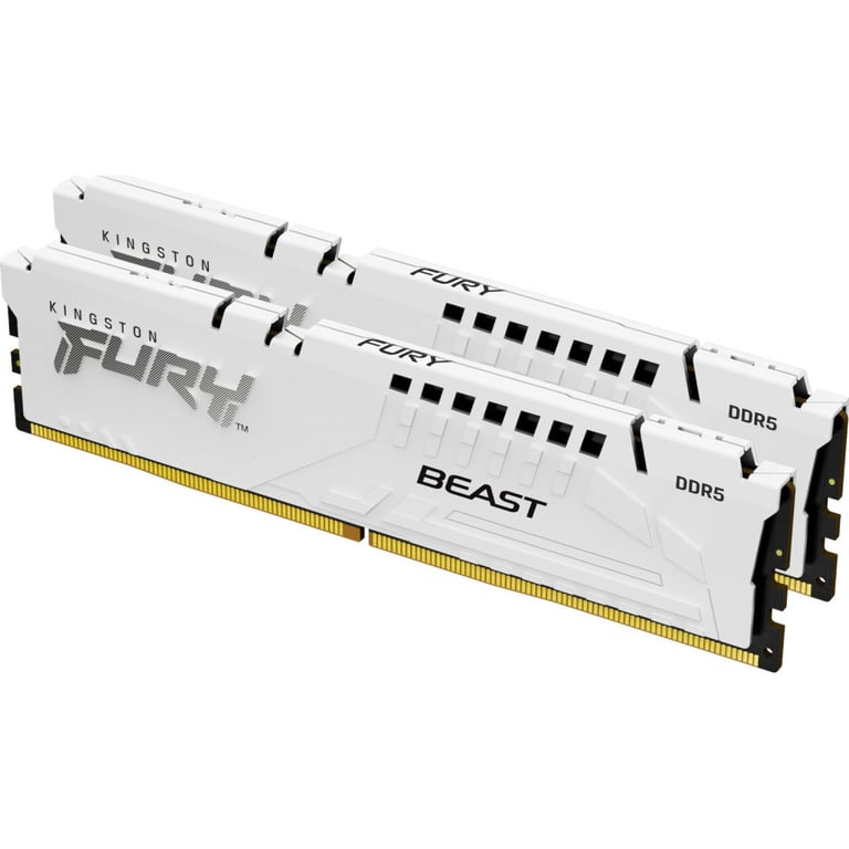 Модуль пам'яті для комп'ютера DDR5 32GB (2x16GB) 5600 MHz FURY Beast White Kingston Fury (ex.HyperX) (KF556C40BWK2-32) - фото 2