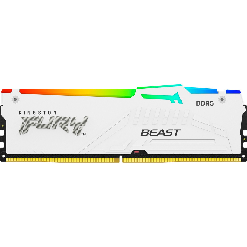 Модуль пам'яті для комп'ютера DDR5 32GB 5600 MHz FURY Beast White RGB Kingston Fury (ex.HyperX) (KF556C40BWA-32) - фото 1 Модуль пам'яті для комп'ютера DDR5 32GB 5600 MHz FURY Beast White RGB Kingston Fury (ex.HyperX) (KF556C40BWA-32) - фото 1