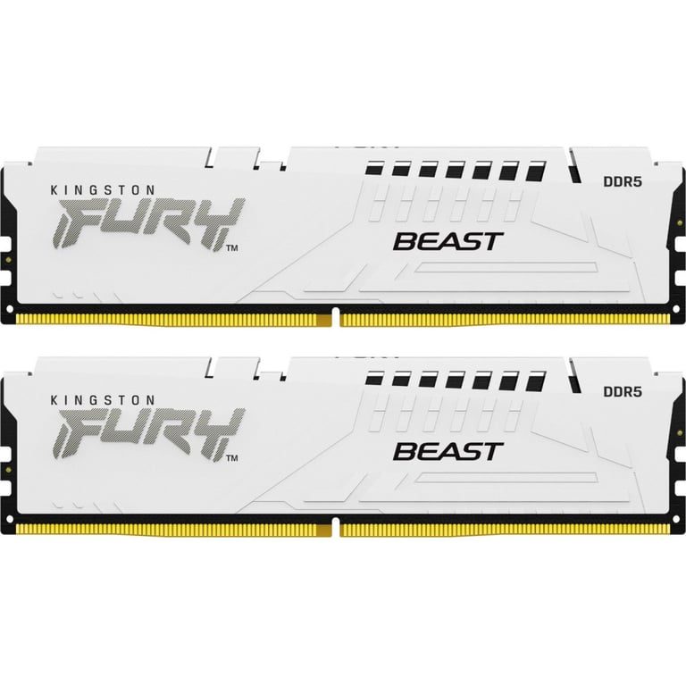 Модуль памяті для компютера DDR5 64GB (2x32GB) 5200 MHz FURY Beast White Kingston Fury (ex.HyperX) (KF552C40BWK2-64)