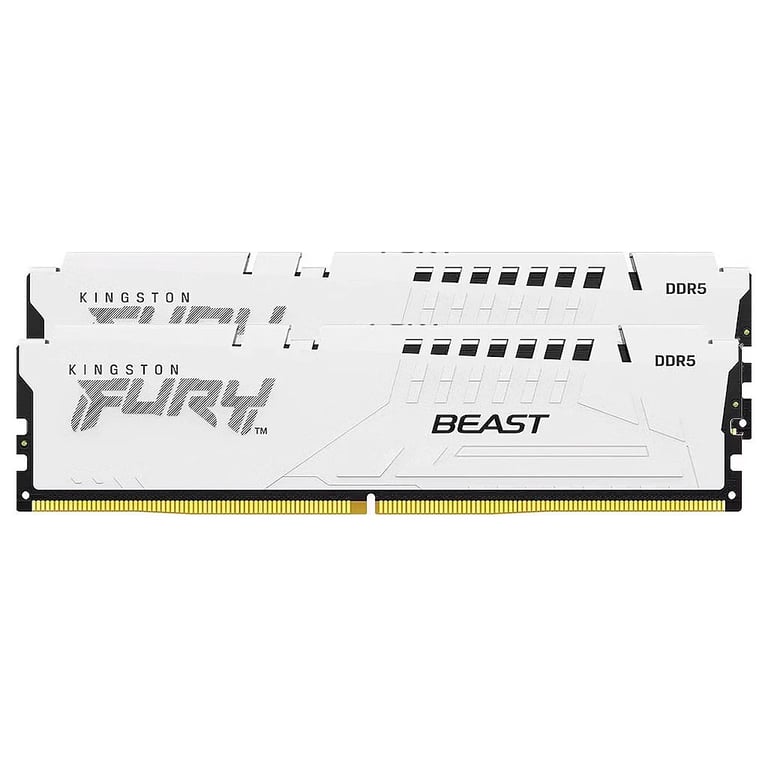 Модуль пам’яті для комп’ютера DDR5 64GB (2x32GB) 5200 MHz FURY Beast White Kingston Fury (ex.HyperX) (KF552C40BWK2-64)