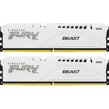 Модуль пам%27яті для комп%27ютера DDR5 64GB (2x32GB) 5600 MHz FURY Beast White Kingston Fury (ex.HyperX) (KF556C40BWK2-64)