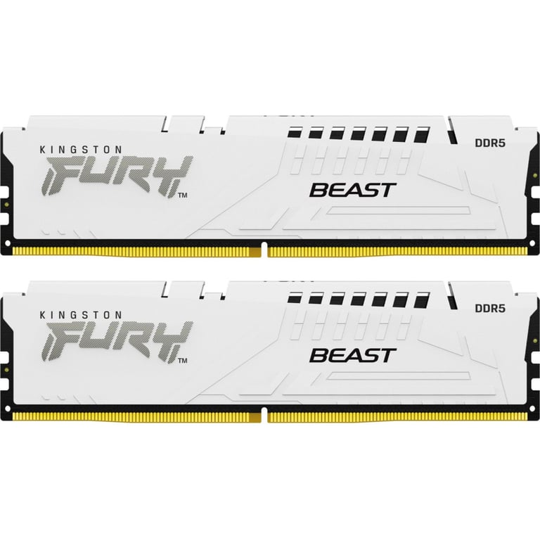 Модуль пам%27яті для комп%27ютера DDR5 64GB (2x32GB) 5600 MHz FURY Beast White Kingston Fury (ex.HyperX) (KF556C40BWK2-64)