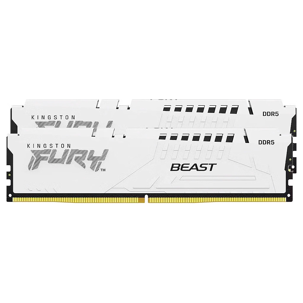 Модуль пам'яті для комп'ютера DDR5 64GB (2x32GB) 5600 MHz FURY Beast White Kingston Fury (ex.HyperX) (KF556C40BWK2-64) - фото 3 Модуль пам'яті для комп'ютера DDR5 64GB (2x32GB) 5600 MHz FURY Beast White Kingston Fury (ex.HyperX) (KF556C40BWK2-64) - фото 3