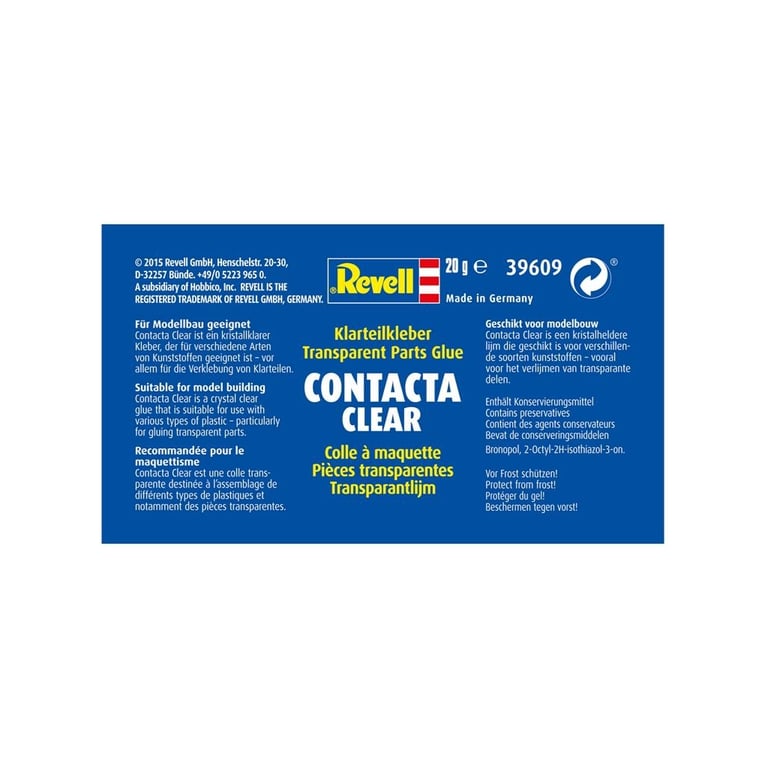 Аксесуари до збірних моделей Revell Клей Contacta Clear професійний для прозорих деталей 20 гр (RVL-39609) - фото 2