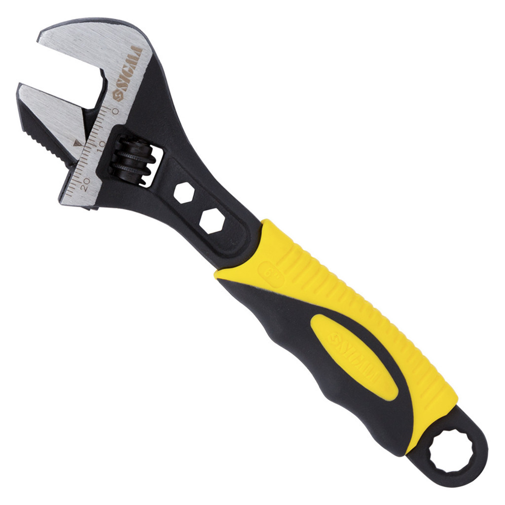 Ключ Sigma розвідний з переставною губкою 150мм, 0-24мм CrV (TPR) (4100911) - фото 1 Ключ Sigma розвідний з переставною губкою 150мм, 0-24мм CrV (TPR) (4100911) - фото 1