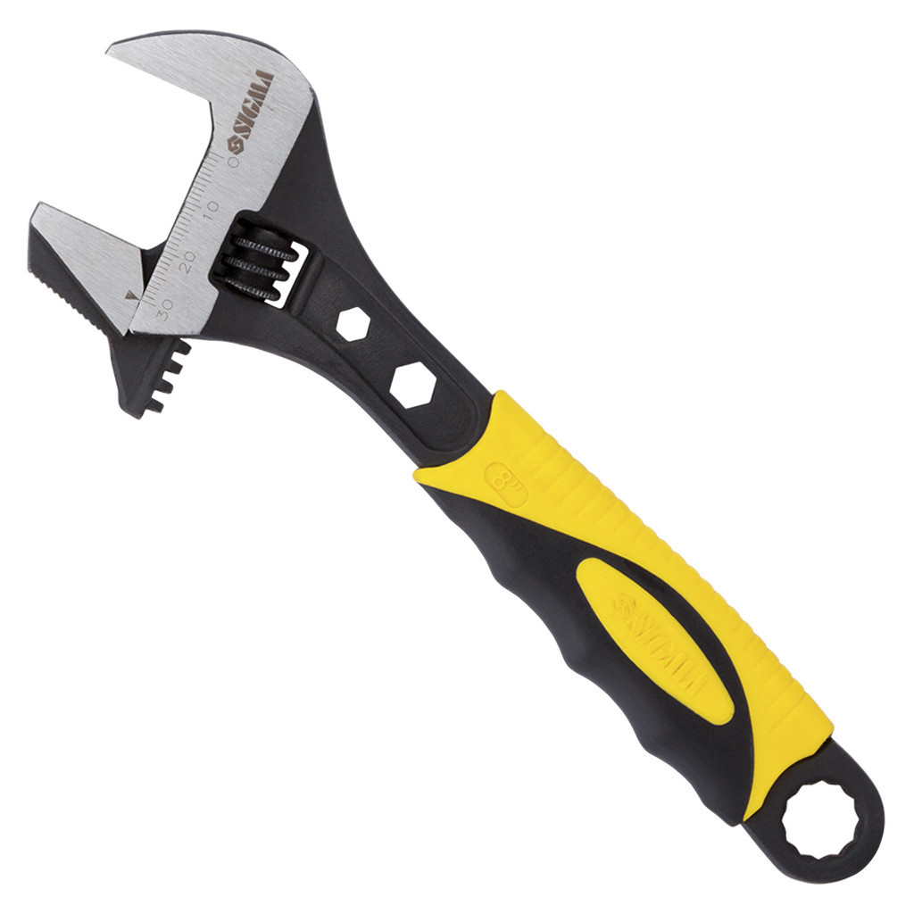 Ключ Sigma розвідний з переставною губкою 200мм, 0-30мм CrV (TPR) (4100921) - фото 2 Ключ Sigma розвідний з переставною губкою 200мм, 0-30мм CrV (TPR) (4100921) - фото 2