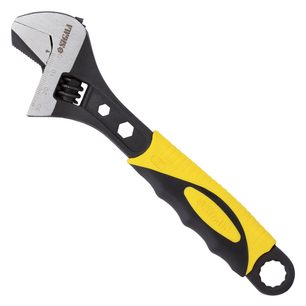 Ключ Sigma розвідний з переставною губкою 200мм, 0-30мм CrV (TPR) (4100921) - фото 3 Ключ Sigma розвідний з переставною губкою 200мм, 0-30мм CrV (TPR) (4100921) - фото 3