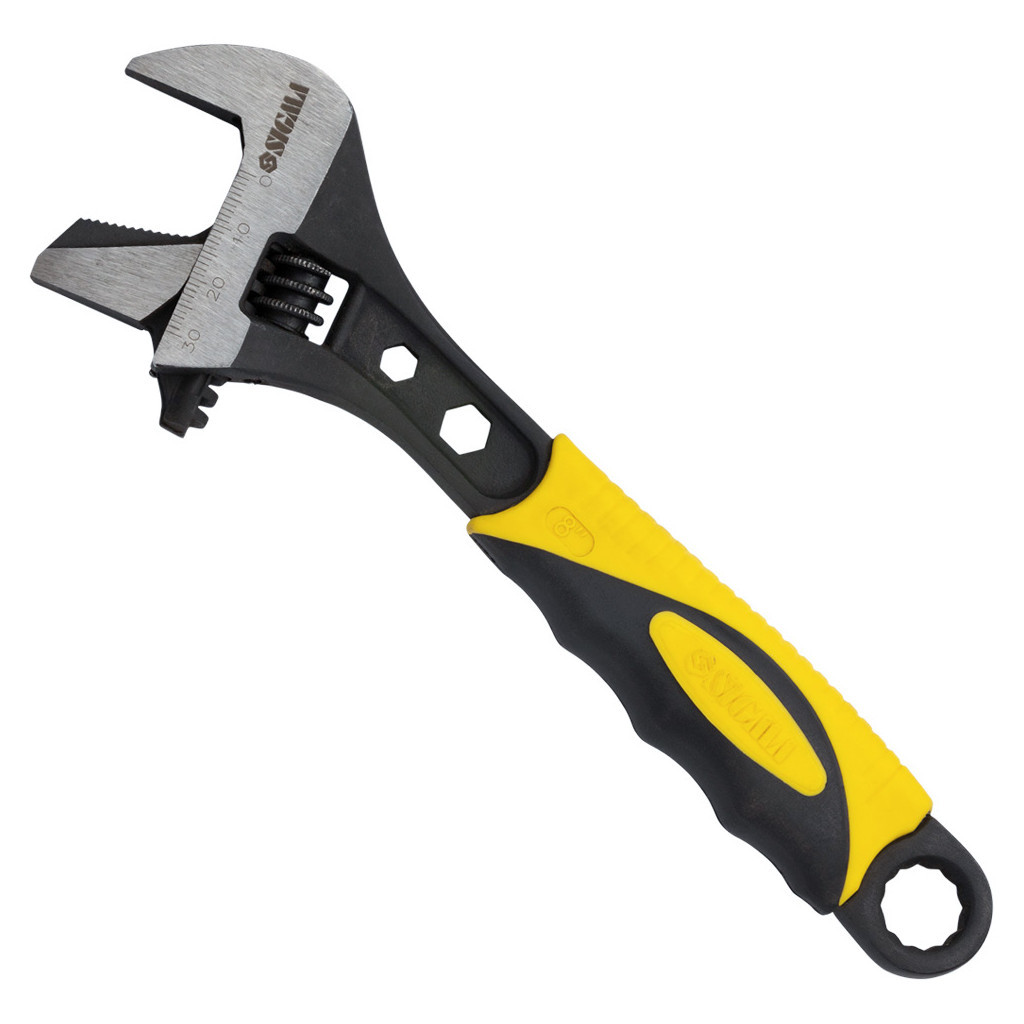 Ключ Sigma розвідний з переставною губкою 200мм, 0-30мм CrV (TPR) (4100921) - фото 5 Ключ Sigma розвідний з переставною губкою 200мм, 0-30мм CrV (TPR) (4100921) - фото 5