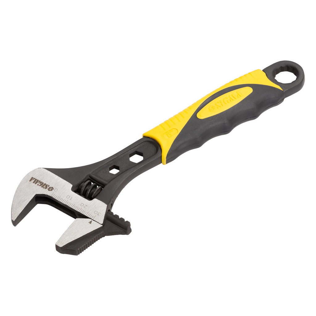 Ключ Sigma розвідний з переставною губкою 200мм, 0-30мм CrV (TPR) (4100921) - фото 7 Ключ Sigma розвідний з переставною губкою 200мм, 0-30мм CrV (TPR) (4100921) - фото 7