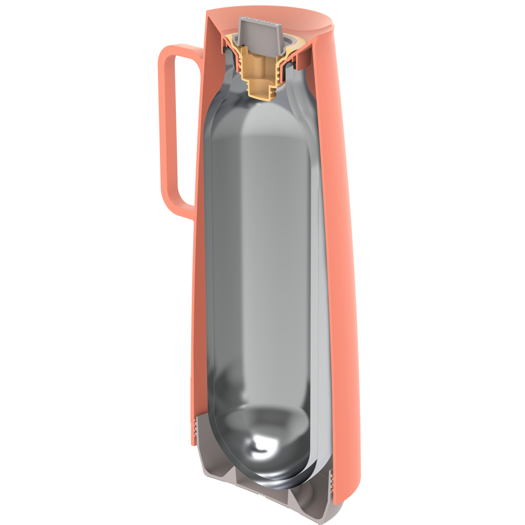 Термос Tramontina Exata 1 л Кораловий (61636/101) - фото 5 Термос Tramontina Exata 1 л Кораловий (61636/101) - фото 5