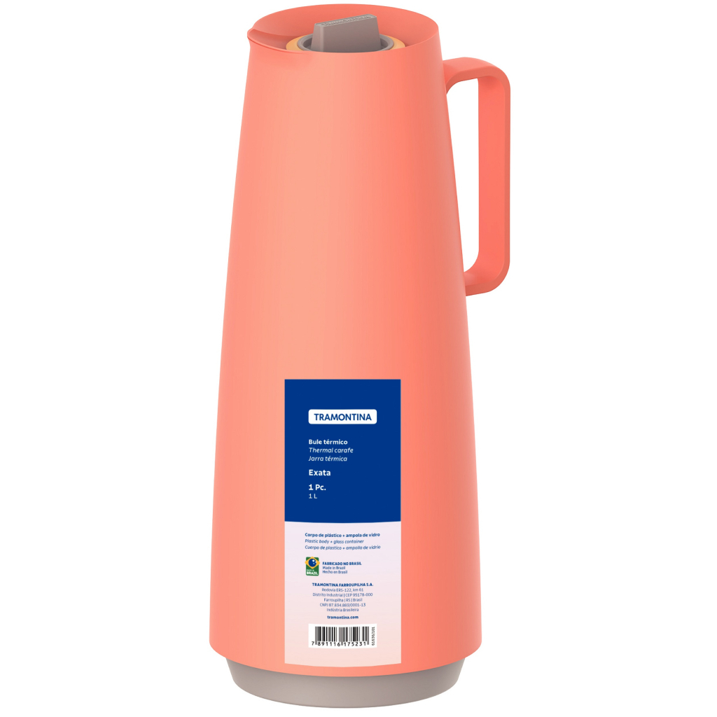 Термос Tramontina Exata 1 л Кораловий (61636/101) - фото 6 Термос Tramontina Exata 1 л Кораловий (61636/101) - фото 6