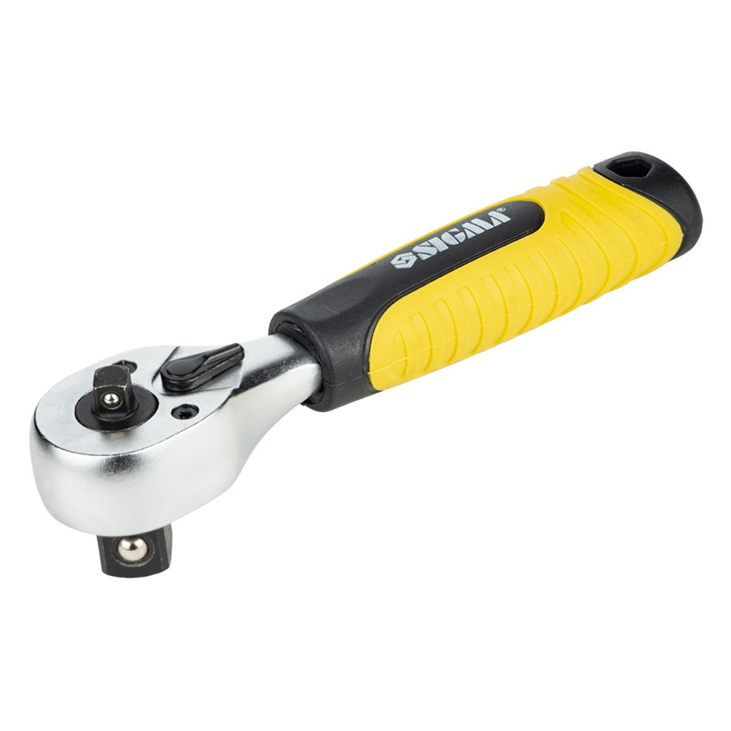 Тріскачка Sigma двостороння укорочена 1/4"-1/2" 145мм 72T CrV (6050251) - фото 1