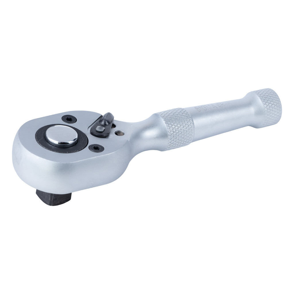 Тріскачка Sigma укорочена з металевою ручкою 1/2" 140мм 45T CrV (6050231) - фото 1