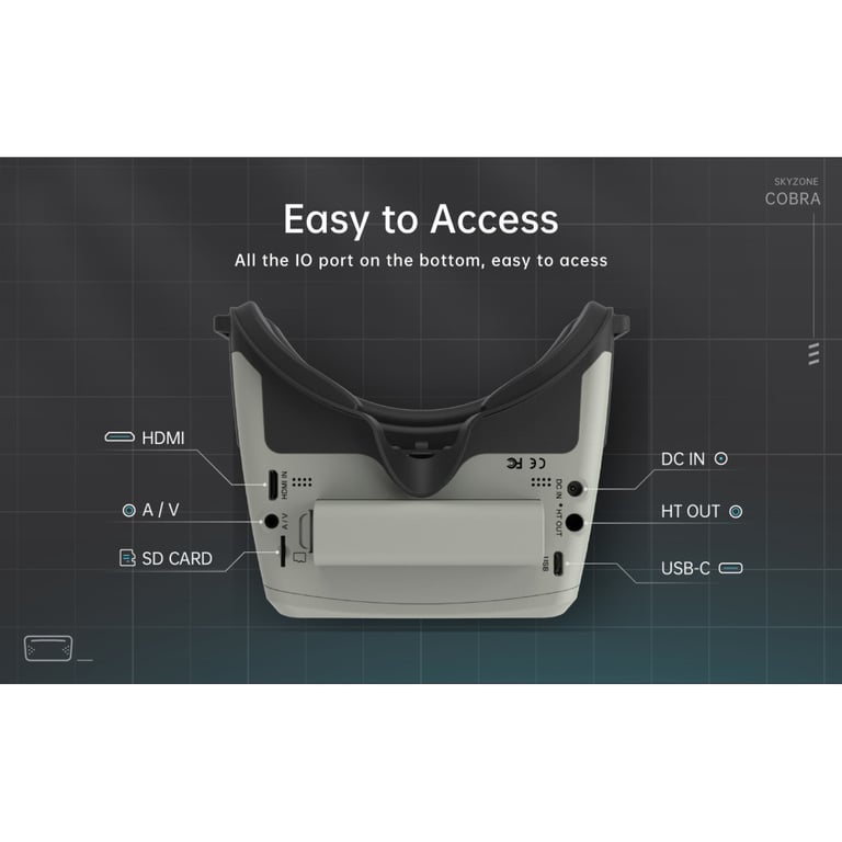 Окуляри FPV Skyzone Cobra X V4 Diversity DVR 5.8GHz 56CH L,X Band (COBRAX5G) - фото 5