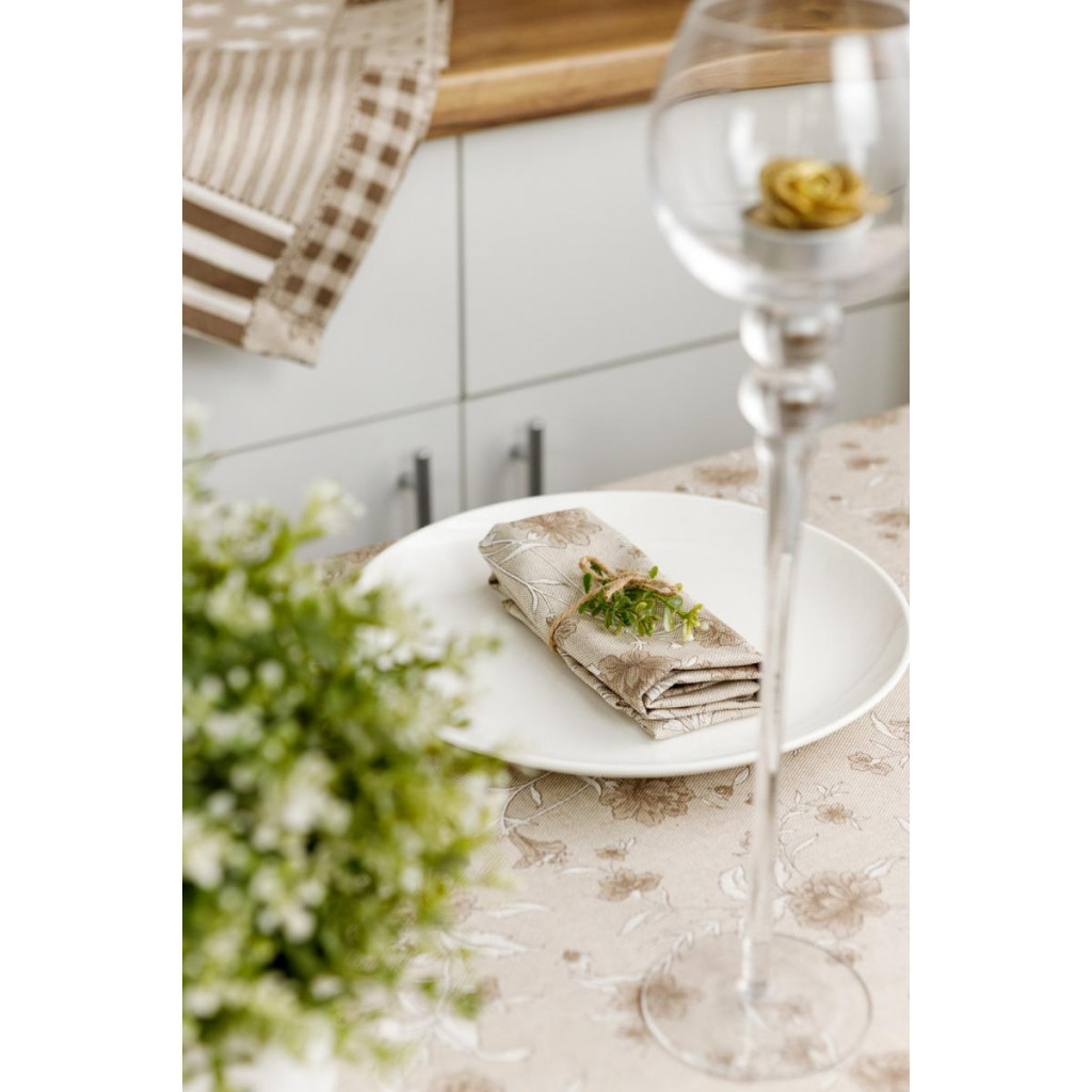 Скатертина Прованс Квіти беж Господиня 180х136 см (4823093450912) - фото 6 Скатертина Прованс Квіти беж Господиня 180х136 см (4823093450912) - фото 6