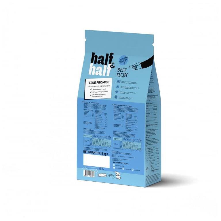 Сухий корм для собак Half&Half для цуценят усіх порід з яловичиною 2 кг (4820261920703) - фото 2