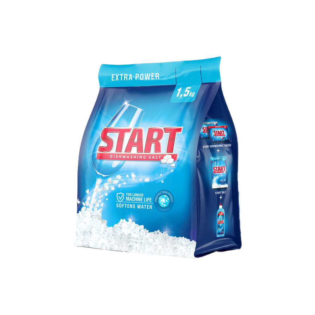 Сіль для посудомийних машин Start 1.5 кг (4820207100015) - фото 1 Сіль для посудомийних машин Start 1.5 кг (4820207100015) - фото 1