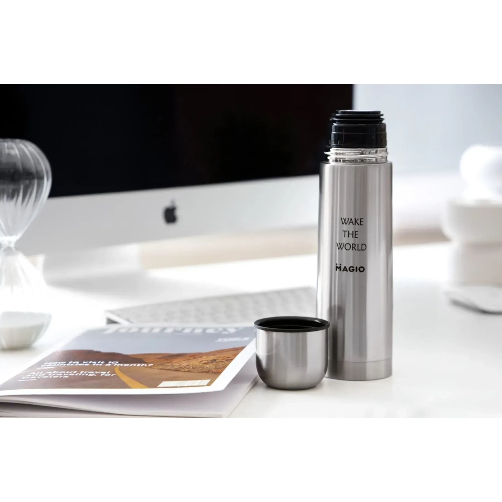 Термос Magio Сталевий 1 л (MG-1033S) - фото 2 Термос Magio Сталевий 1 л (MG-1033S) - фото 2