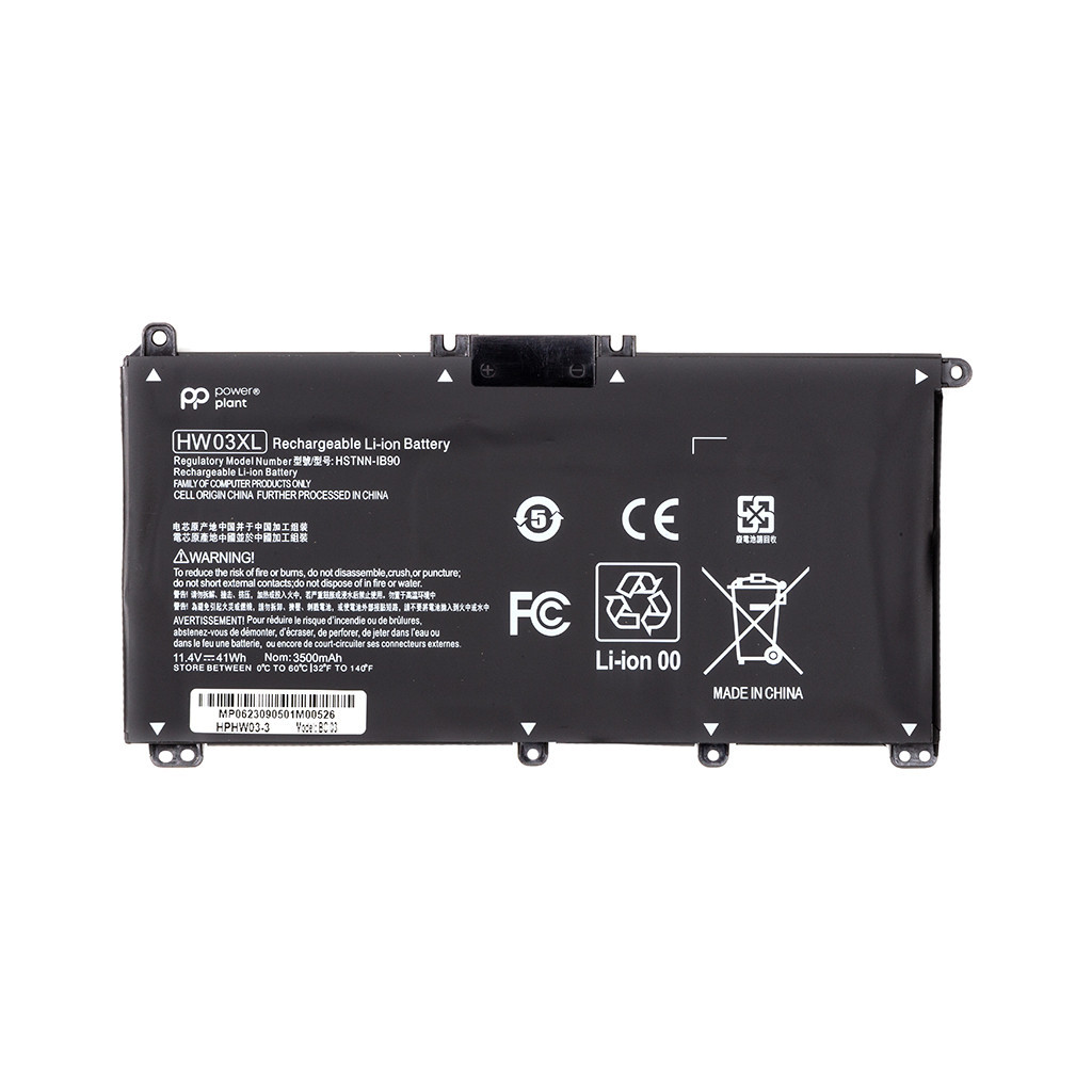 Акумулятор до ноутбука HP 255 G8 (HW03XL) 11.4V 3500mAh PowerPlant (NB462087) - фото 1