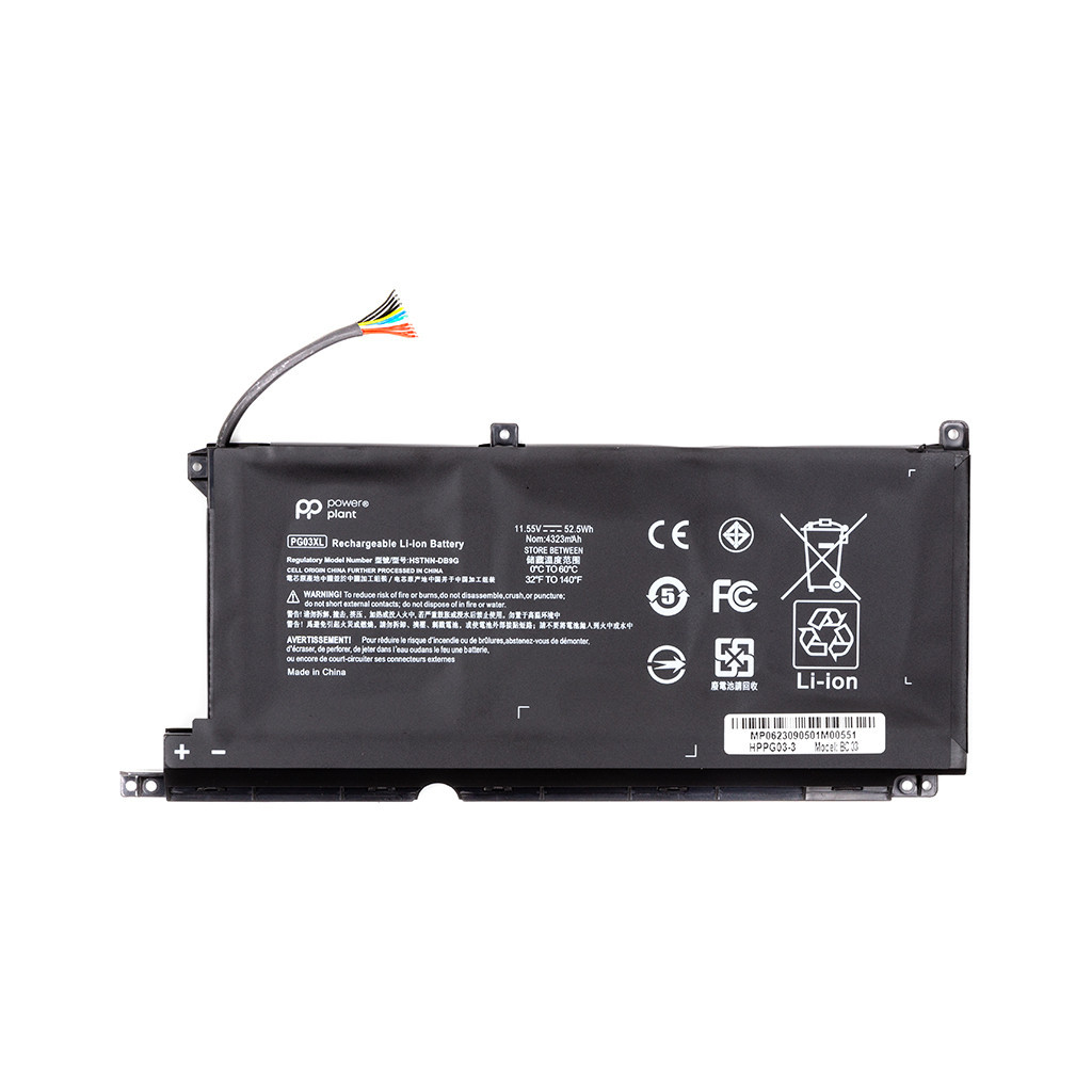 Акумулятор до ноутбука HP Pavilion Gaming 15-DK Series (PG03XL) 11.55V 4323mAh PowerPlant (NB462117) Акумулятор до ноутбука HP Pavilion Gaming 15-DK Series (PG03XL) 11.55V 4323mAh PowerPlant (NB462117)