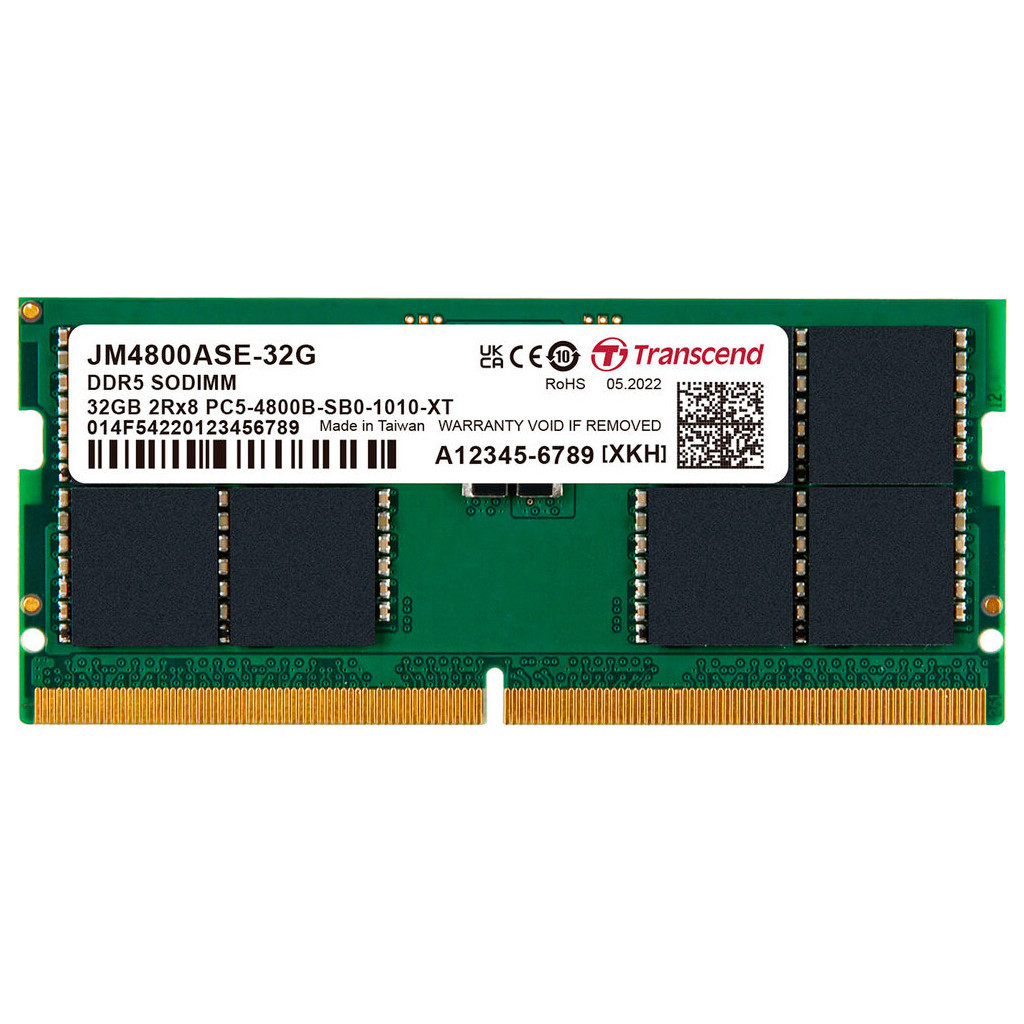Модуль пам'яті для ноутбука SoDIMM DDR5 32GB 4800 MHz JetRam Transcend (JM4800ASE-32G) - фото 1