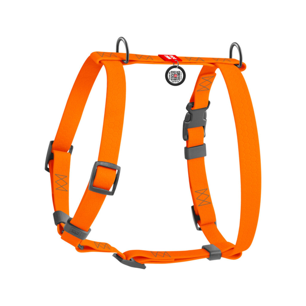 Шлея для собак WAUDOG Waterproof анатомічна Н-подібна S помаранчева (32944) - фото 1