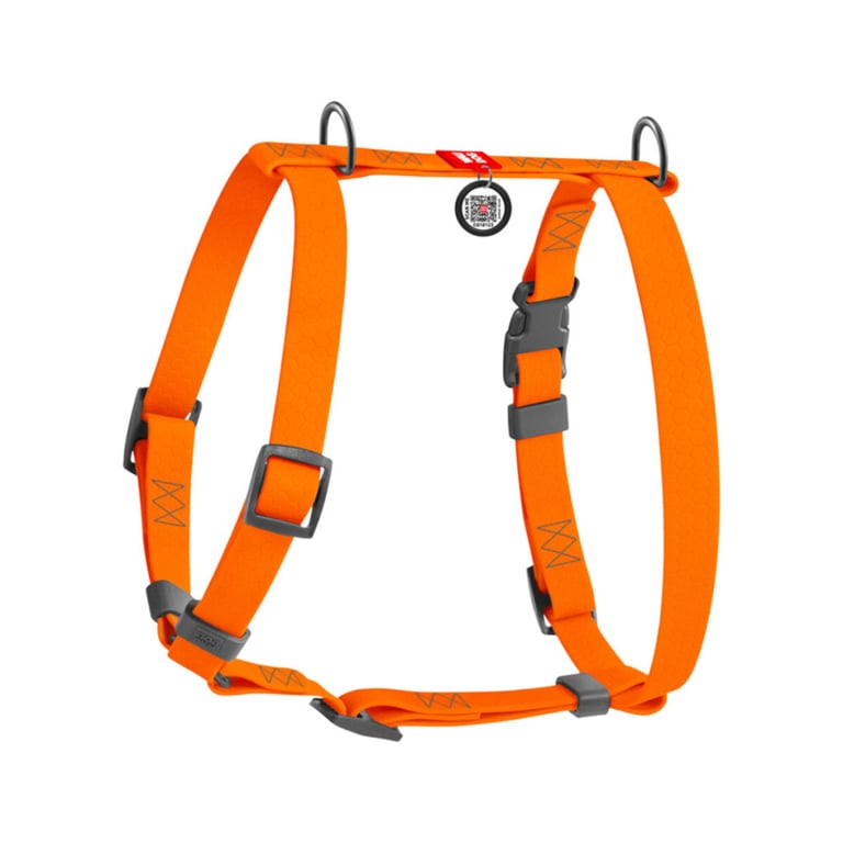 Шлея для собак WAUDOG Waterproof анатомічна Н-подібна S помаранчева (32944) - фото 1