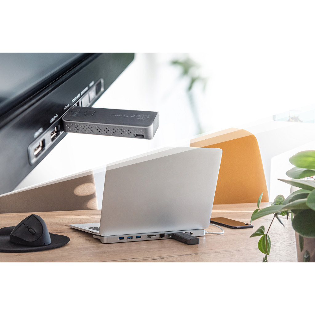 Адаптер Digitus Click Present Mini - Wireless Collaboration System HDMI, 1xTX, 1xRX (DS-55319) - фото 6 Адаптер Digitus Click Present Mini - Wireless Collaboration System HDMI, 1xTX, 1xRX (DS-55319) - фото 6