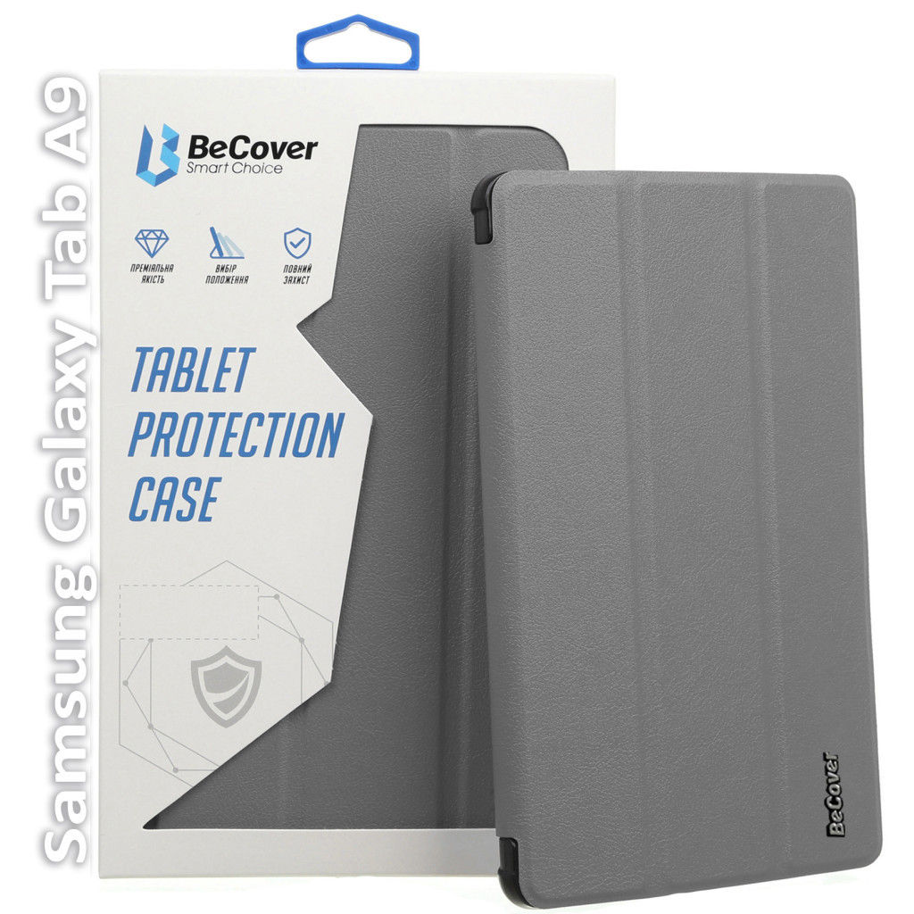 Чохол до планшета BeCover Smart Case Samsung Tab A9 SM-X115 8.7" Gray (709909) - фото 3 Чохол до планшета BeCover Smart Case Samsung Tab A9 SM-X115 8.7" Gray (709909) - фото 3