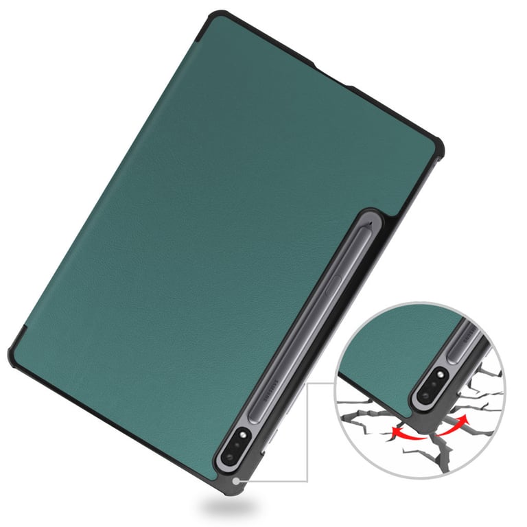 Чохол до планшета BeCover Smart Case Samsung Tab S9 Plus (SM-X810/SM-X816)/S9 FE Plus (SM-X610/SM-X616) 12.4" Dark Green (710323) - фото 6