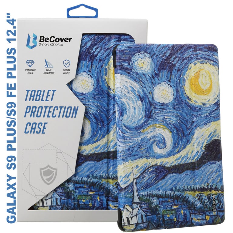 Чохол до планшета BeCover Smart Case Samsung Tab S9 Plus (SM-X810/SM-X816)/S9 FE Plus (SM-X610/SM-X616) 12.4" Night (710379) - фото 1