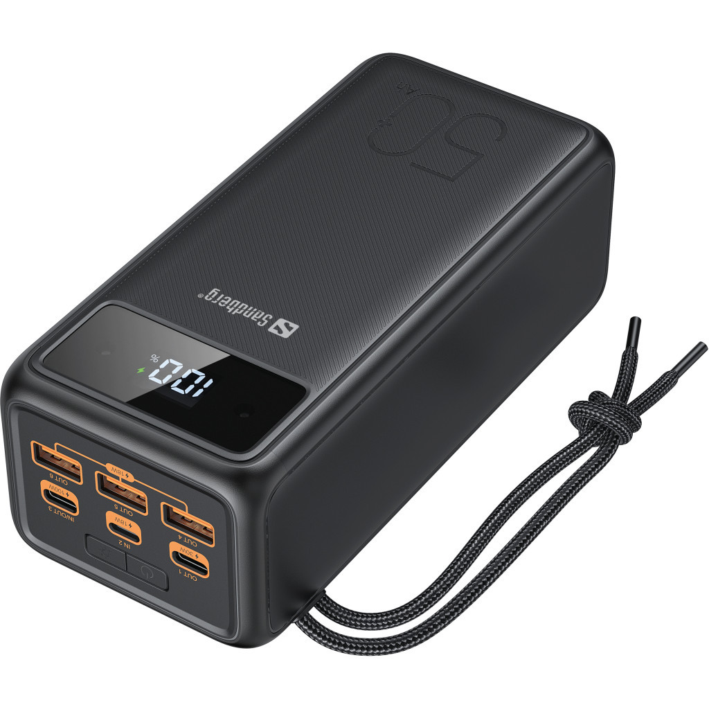 Батарея універсальна Sandberg 50000mAh 130W PD, 3хUSB 3xType-C LED 2W (420-75) - головне фото