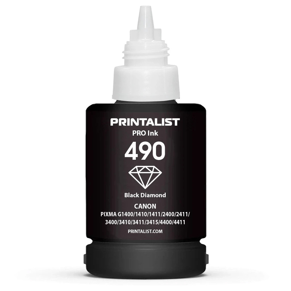 Чорнило Printalist Canon GI-490 для G1400/G2400/G3400 140г Black Pigm. (PL490BP) - фото 2 Чорнило Printalist Canon GI-490 для G1400/G2400/G3400 140г Black Pigm. (PL490BP) - фото 2