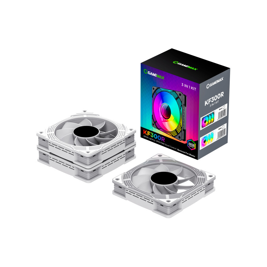 Кулер до корпусу Gamemax KF300R WH - фото 7 Кулер до корпусу Gamemax KF300R WH - фото 7