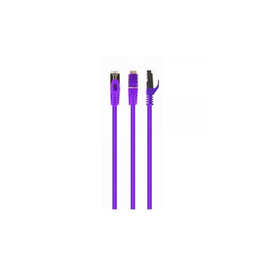 Патч-корд 20м S/FTP Cat 6A CU LSZH violet Cablexpert (PP6A-LSZHCU-V-20M) - фото 1