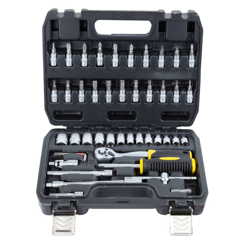 Набір інструментів Sigma насадок торцевих та біт 1/4" 46шт CrV mid (6003511) - фото 2 Набір інструментів Sigma насадок торцевих та біт 1/4" 46шт CrV mid (6003511) - фото 2