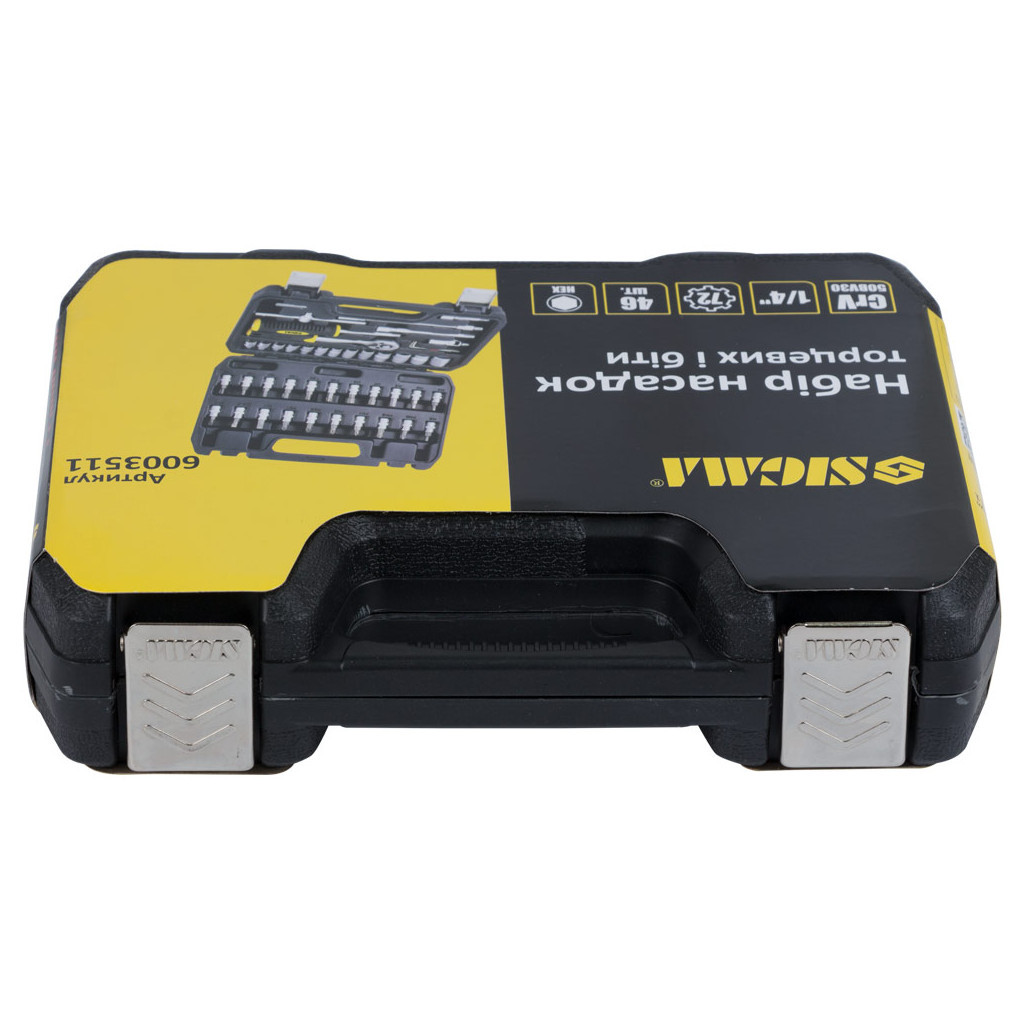 Набір інструментів Sigma насадок торцевих та біт 1/4" 46шт CrV mid (6003511) - фото 7 Набір інструментів Sigma насадок торцевих та біт 1/4" 46шт CrV mid (6003511) - фото 7