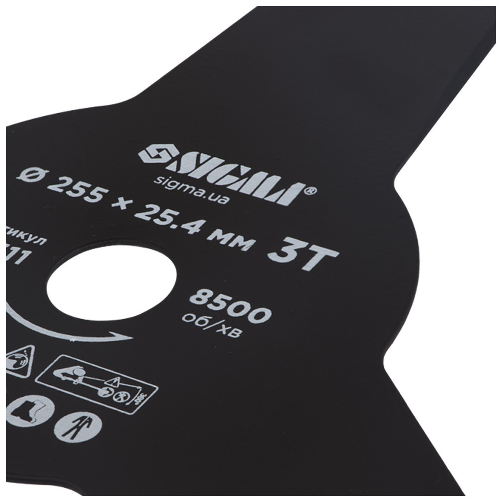 Ніж для тримера Sigma 255x25.4мм, 3Т (5624311) - фото 4 Ніж для тримера Sigma 255x25.4мм, 3Т (5624311) - фото 4