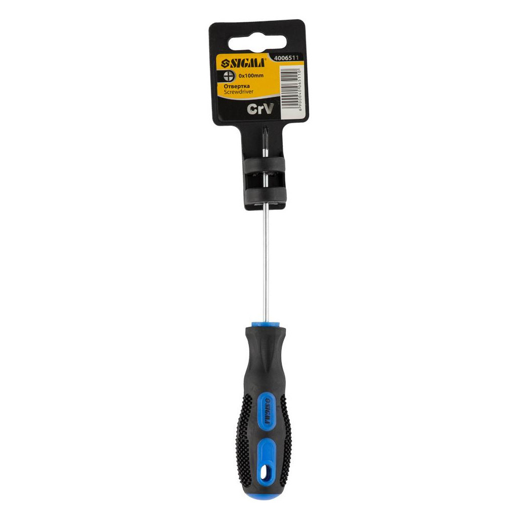 Викрутка Sigma хрестова PH0x100мм СrV (4006511) - фото 4 Викрутка Sigma хрестова PH0x100мм СrV (4006511) - фото 4