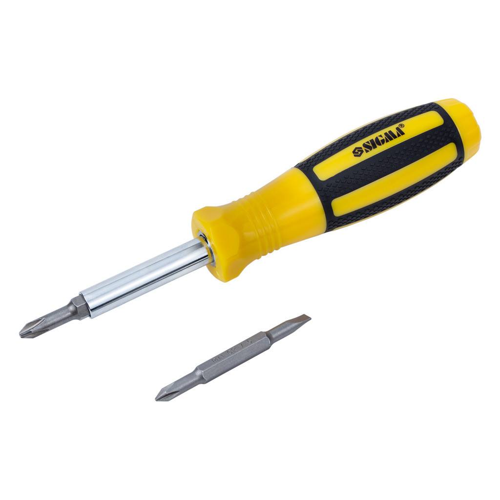 Набір викруток Sigma з двосторонніми бітами 4в1 + адаптер CrV (4001801) - фото 3 Набір викруток Sigma з двосторонніми бітами 4в1 + адаптер CrV (4001801) - фото 3