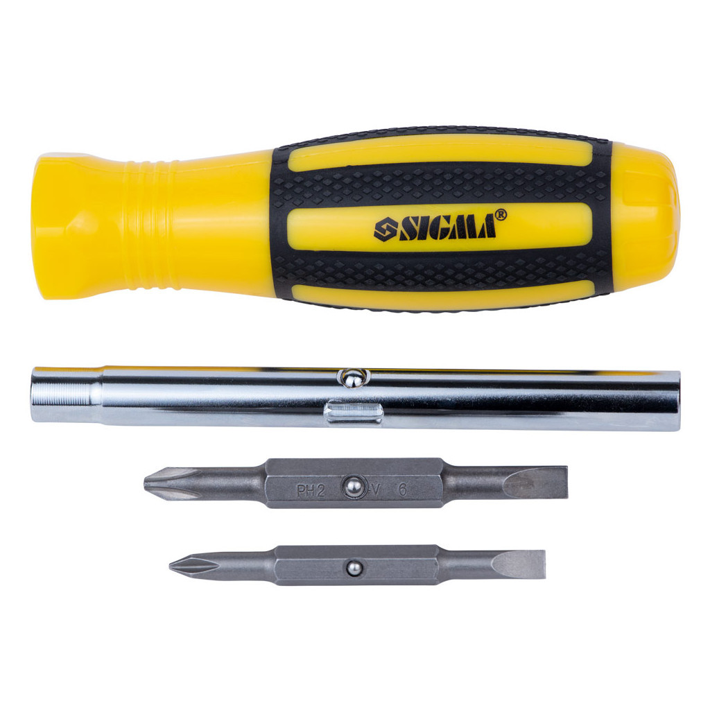 Набір викруток Sigma з двосторонніми бітами 4в1 + адаптер CrV (4001801) - фото 7 Набір викруток Sigma з двосторонніми бітами 4в1 + адаптер CrV (4001801) - фото 7