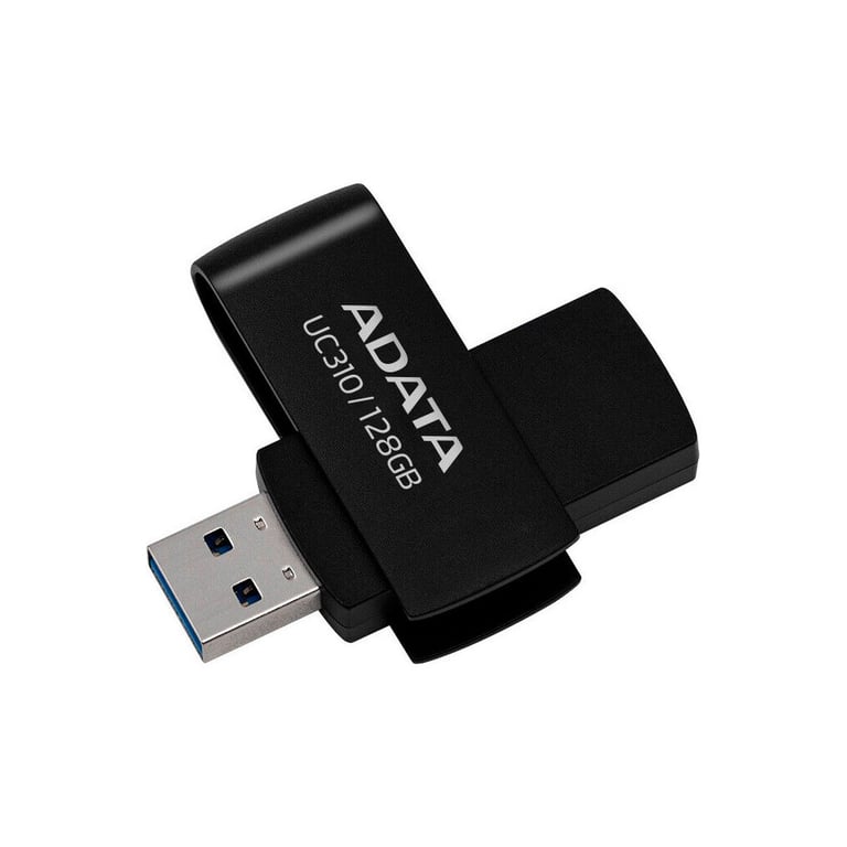 USB флеш накопичувач ADATA 128GB UC310 USB 3.2 Black (UC310-128G-RBK) - фото 1