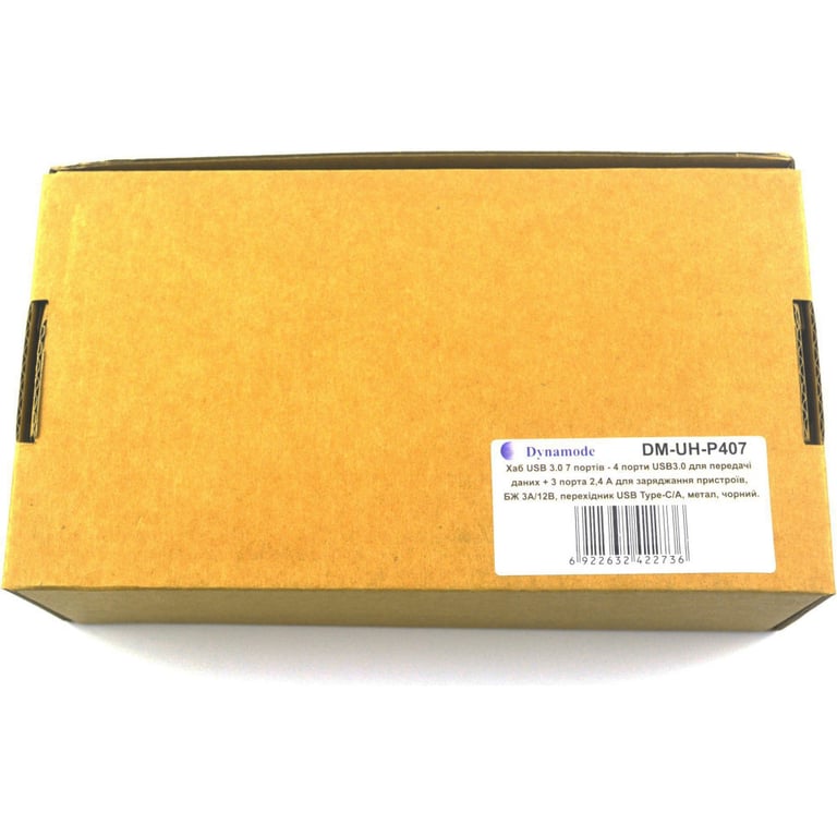 Концентратор Dynamode 4*USB3.0 data ports + 3*2.4А charge with Power Adaptor metal (DM-UH-P407) - фото 7