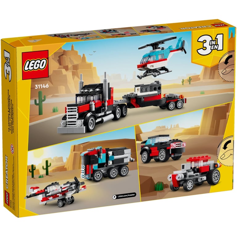 Конструктор LEGO Creator Бортова вантажівка з гелікоптером 270 деталей (31146) - фото 11