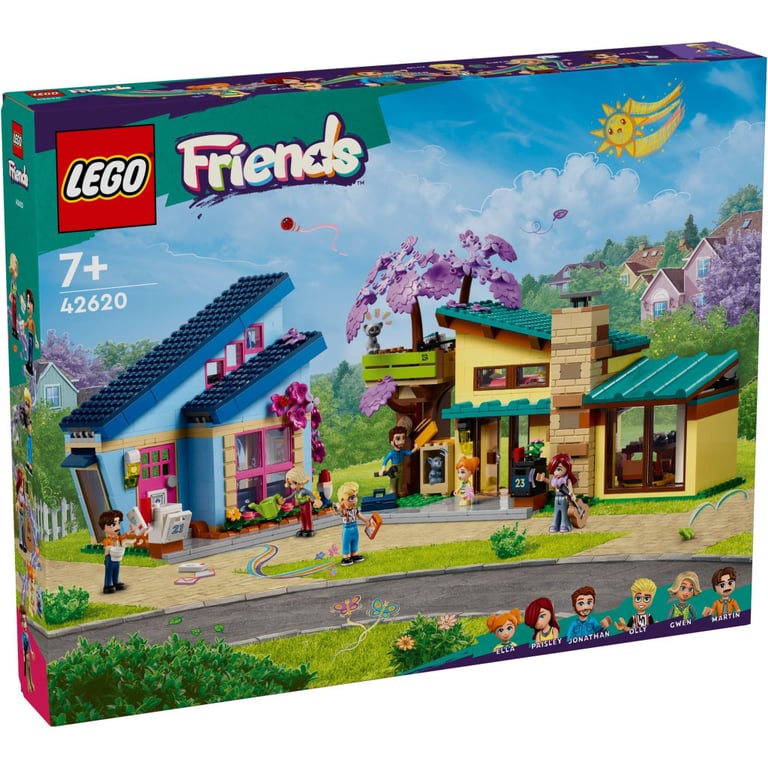 Конструктор LEGO Friends Родинні будинки Оллі й Пейслі 1126 деталей (42620) - фото 1