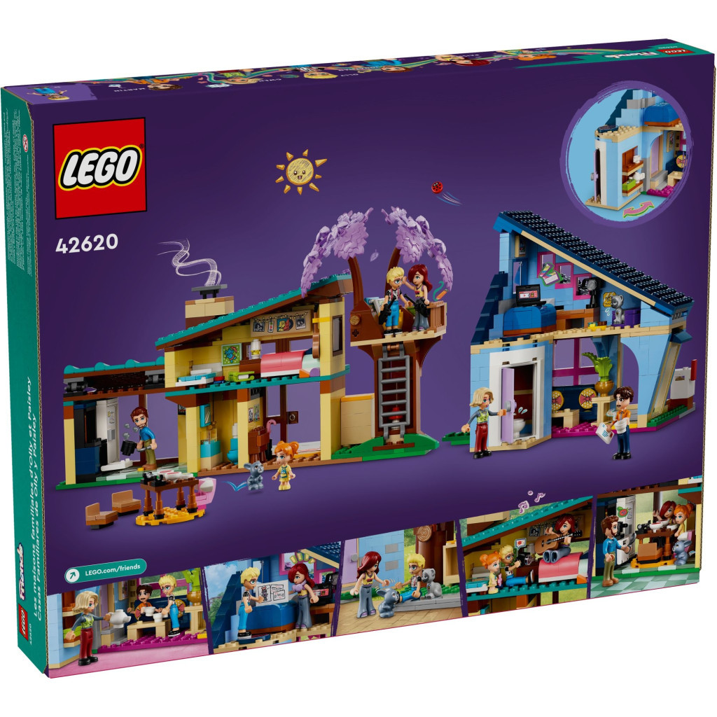 Конструктор LEGO Friends Родинні будинки Оллі й Пейслі 1126 деталей (42620) - фото 8 Конструктор LEGO Friends Родинні будинки Оллі й Пейслі 1126 деталей (42620) - фото 8