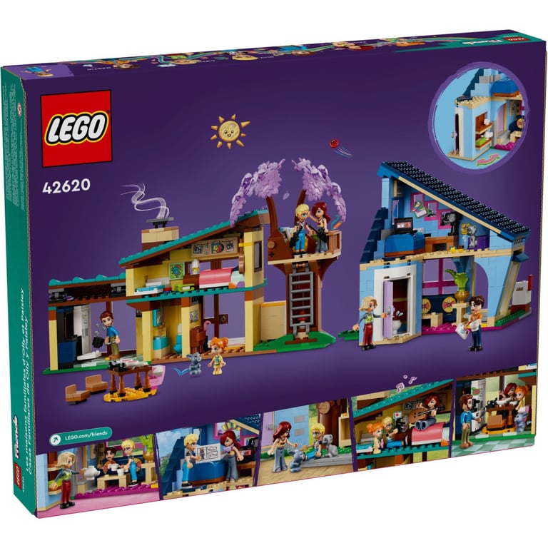 Конструктор LEGO Friends Родинні будинки Оллі й Пейслі 1126 деталей (42620) - фото 8